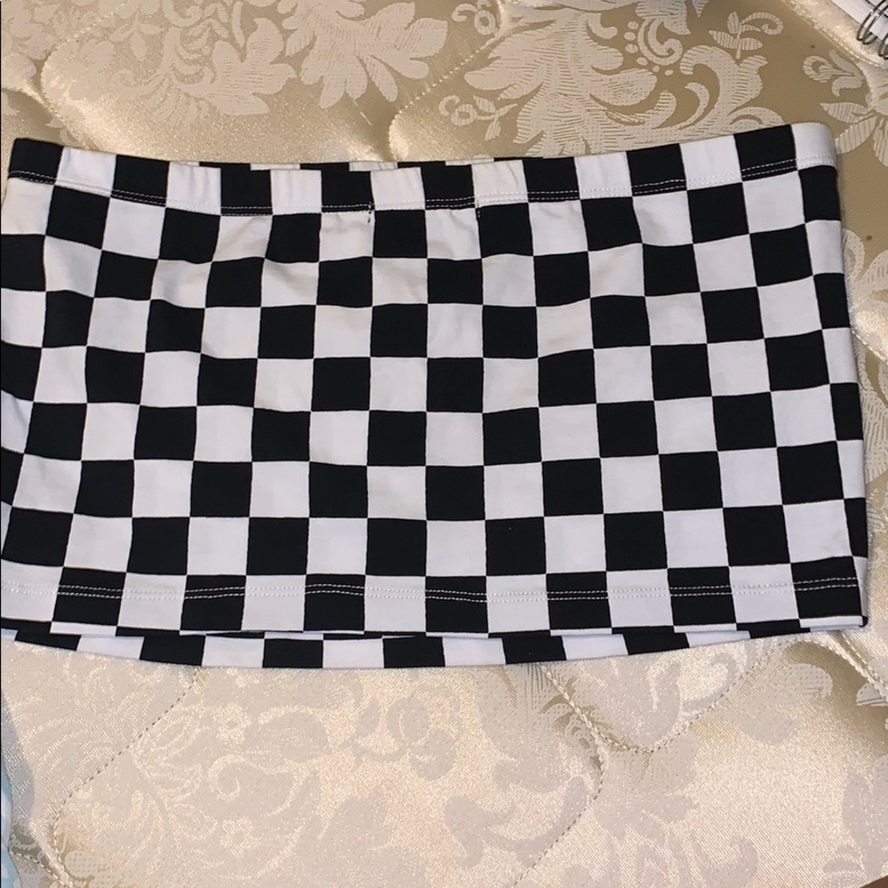 Checkered tube top
